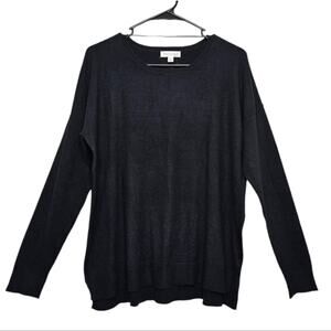 Prologue Scoop Neck Black Long Sleeve Sweater Sweater Medium NEW